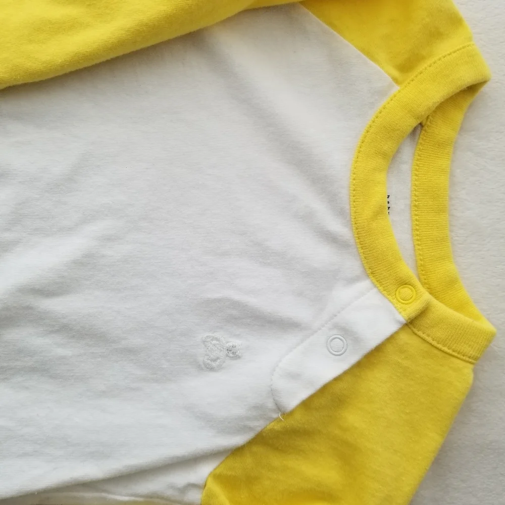 Baby Gap Yellow Raglan Sleeve Bodysuit - Picture 4 of 5
